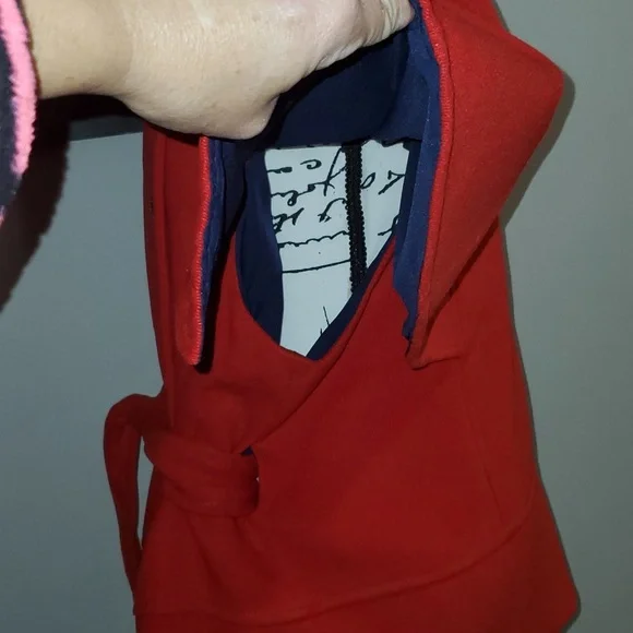 New Draper James X Eloquii Plus Size Red Cape Coat Size 18/20
